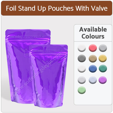 Foil Stand Up Pouches With Valve