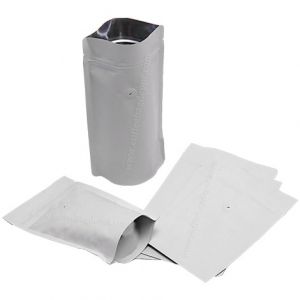 White Kraft Paper Stand Up Pouches With Valve