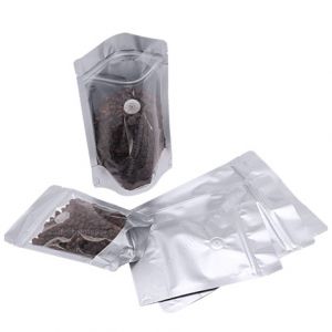 clear matt silver pouches 