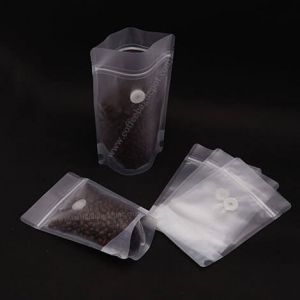 Frosted Stand Up Pouches With Zipper & Valve