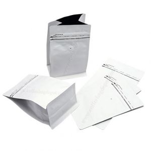 Flat Bottom Pouches Tear Off Zipper & Valve