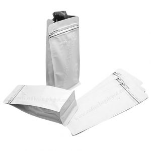 Flat Bottom Pouches Tear Off Zipper & Valve