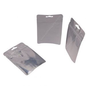 Three Side Seal Pouches With Zipper & Euro Slot