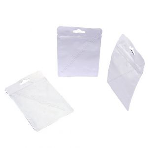 Three Side Seal Pouches With Zipper & Euro Slot