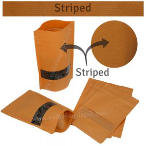 brown striped paper pouches 