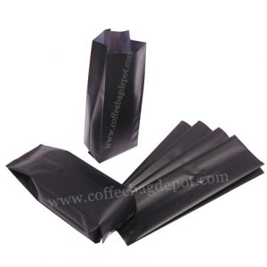 Matt Black Side Gusset Bags No Zipper With Valve