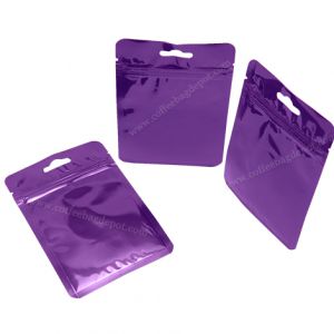 Three Side Seal Pouches With Zipper & Euro Slot